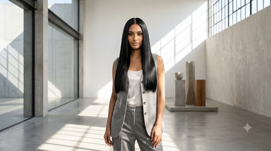 Liquid Noir Glass Straight Hair